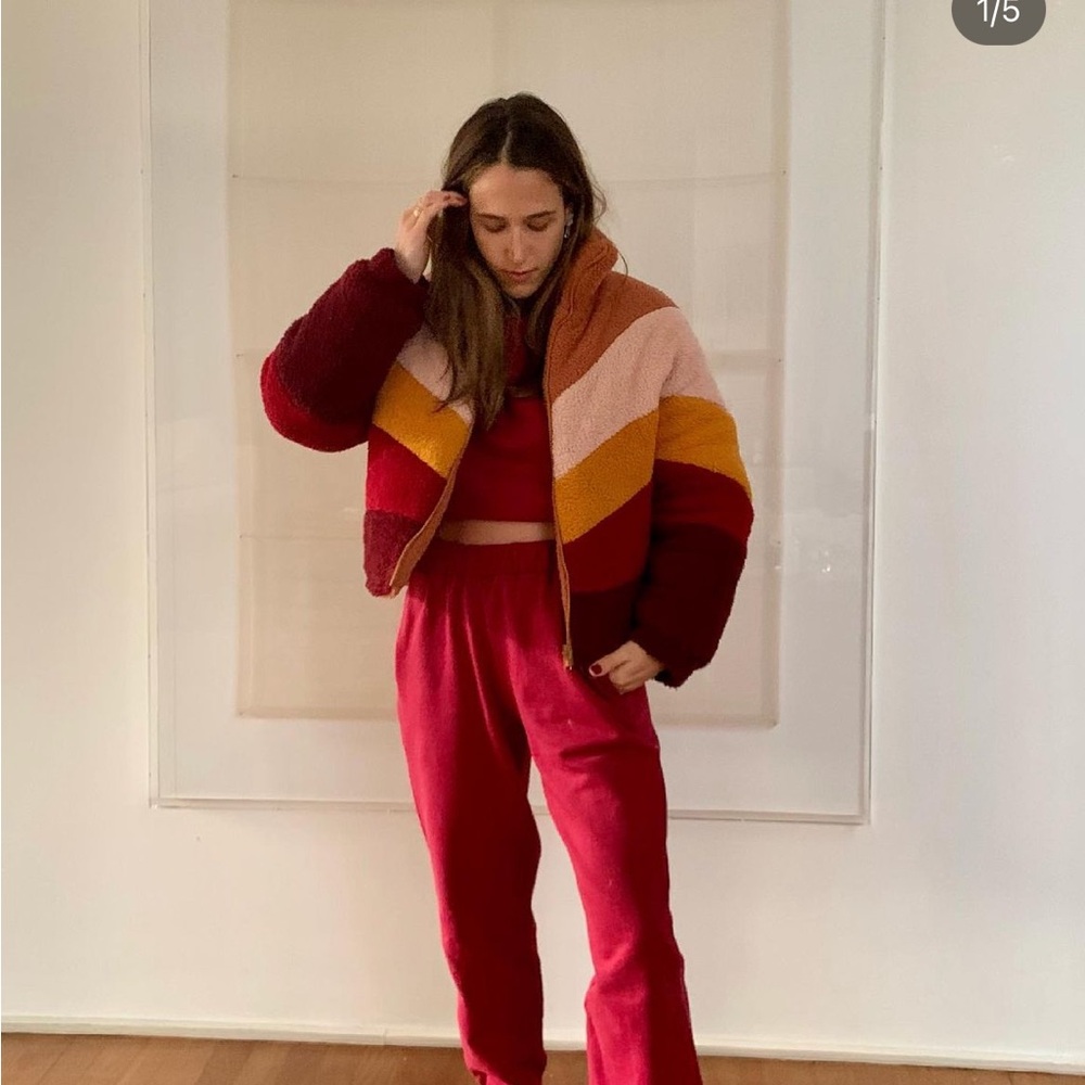 Multi-Coloured Fluffy Puffer Jacket - image 3